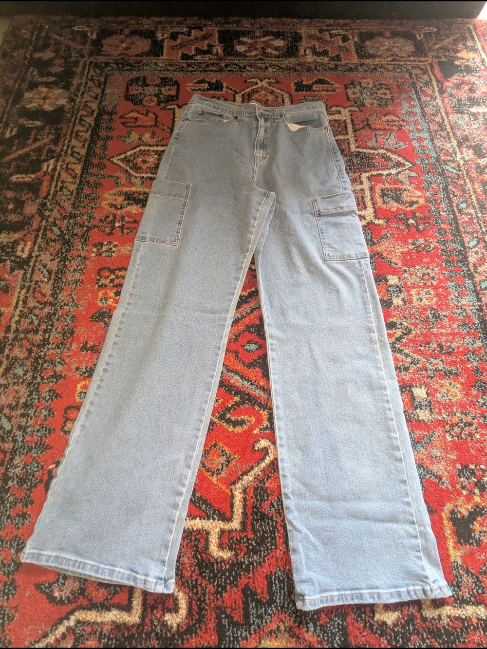 Levi's Light Blue Wide Leg Carpenter Jeans